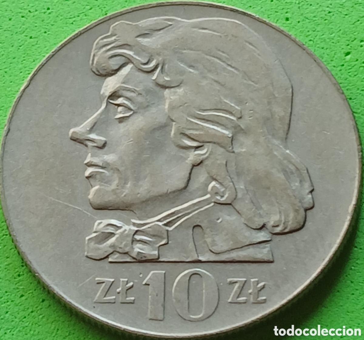 Monedas antiguas de Europa: Polonia 10 zlotych 1972 Y#50a Tadeusz Kosciuszko
