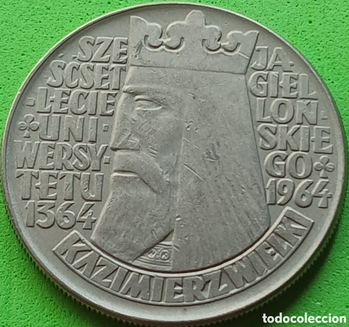 Monedas antiguas de Europa: Polonia 10 zlotych 1964 Y#52 Universidad