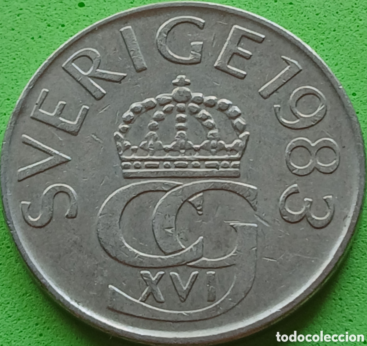 Monedas antiguas de Europa: Suecia 5 coronas 1983 km#853