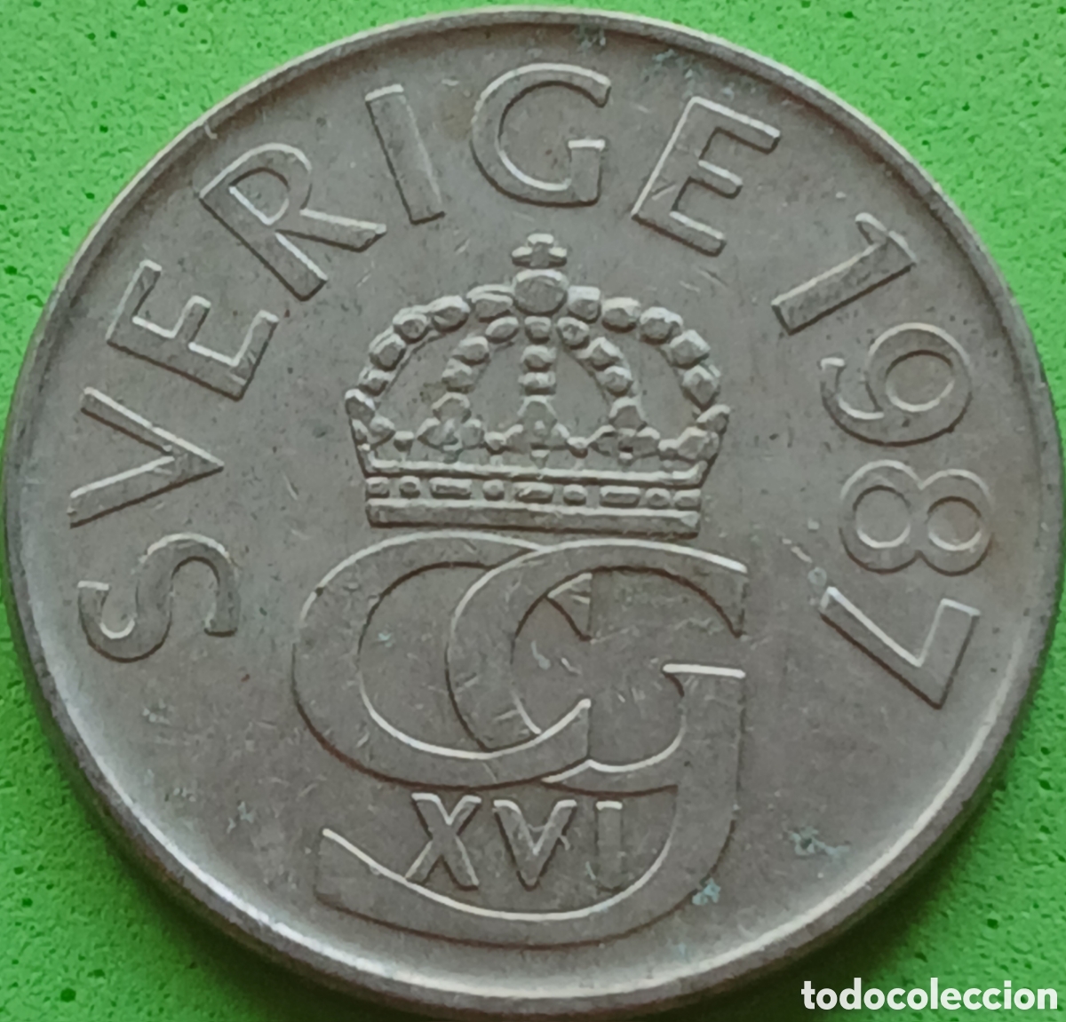 Monedas antiguas de Europa: Suecia 5 coronas 1987 km#853