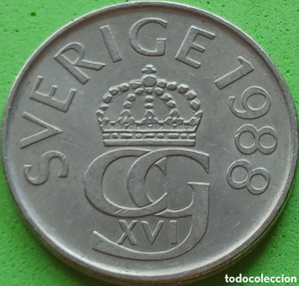 Monedas antiguas de Europa: Suecia 5 coronas 1988 km#853