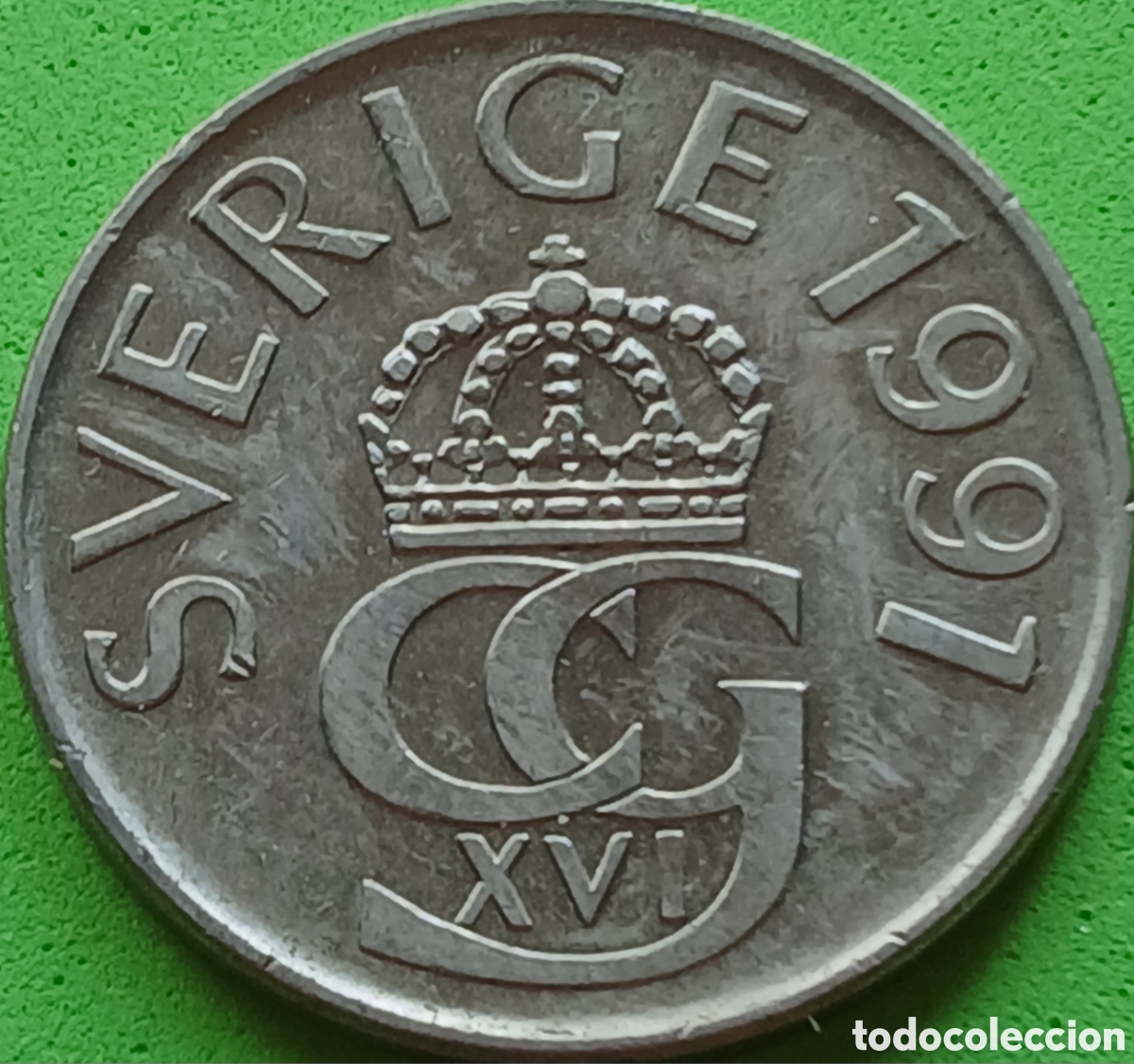 Monedas antiguas de Europa: Suecia 5 coronas 1991 km#853 ceca &rdquo;D&rdquo; -Bengt Dennis