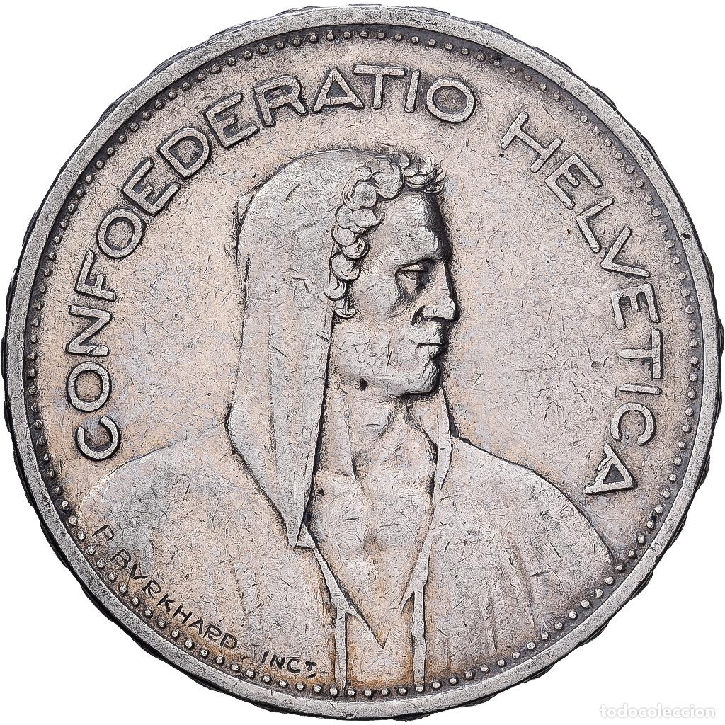 Monedas antiguas de Europa: [#1509960] Suiza, 5 Francs, 1933, Bern, Plata, BC+, KM:40