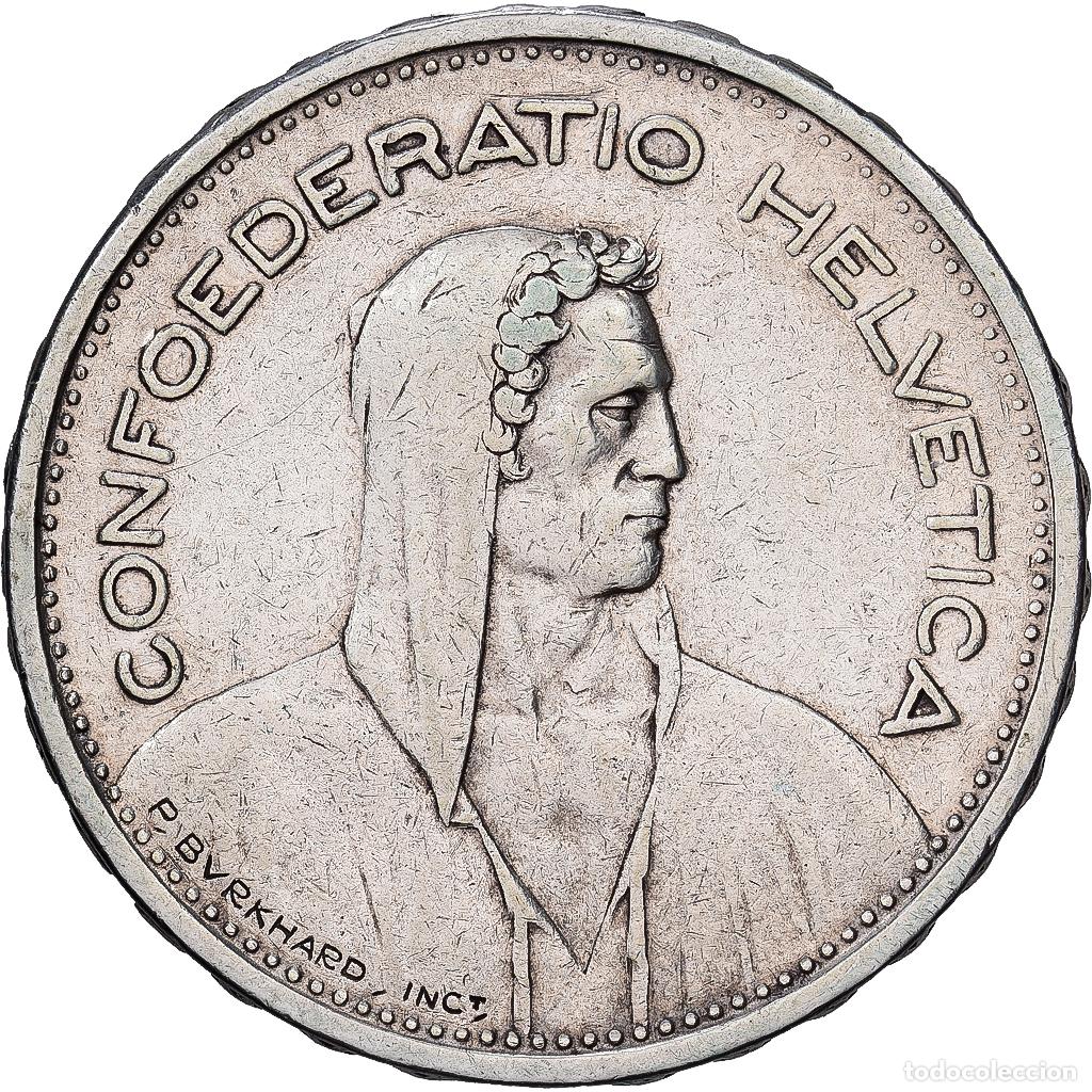 Monedas antiguas de Europa: [#1509962] Suiza, 5 Francs, 1932, Bern, Plata, BC+, KM:40