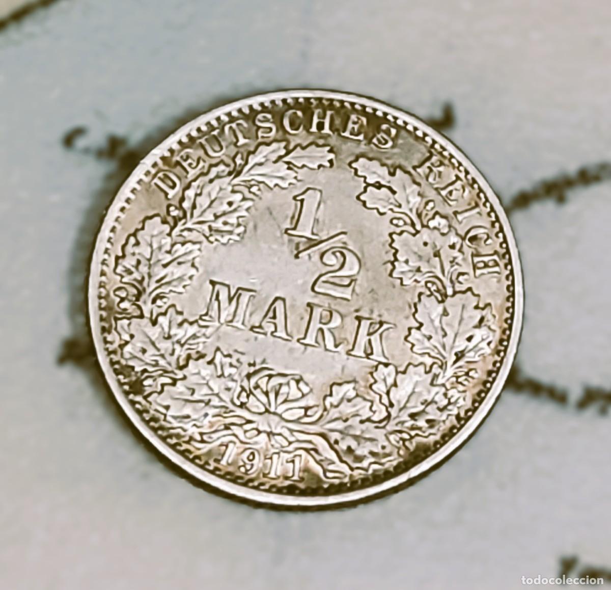 Monete antiche di Europa: 1/2 MARCO DE PLATA DE ALEMANIA DEL A&Ntilde;O 1911-A.SIN CIRCULAR