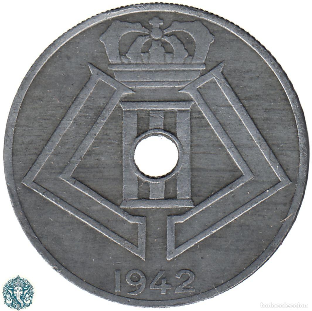Alte M&uuml;nzen aus Europa: B&Eacute;LGICA 10 C&eacute;ntimos 1942 Leopoldo III KM#125 Zinc Leyenda Belgique - Belgie