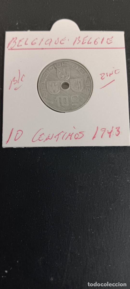Monedas antiguas de Europa: BELGICA 10 CENTIMOS 1943 BC KM=125(ZINC) BELGIQUE-BELGIE