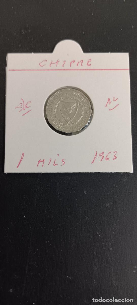 Monnaies anciennes de Europe: CHIPRE 1 MILS 1963 S/C KM=38 (ALUMINIO)