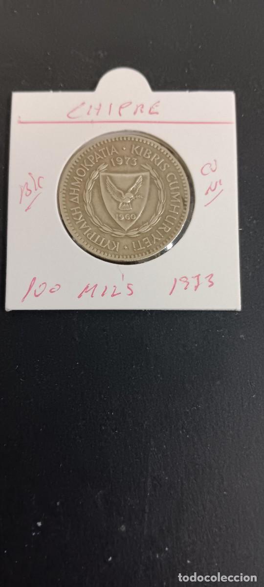 Monedas antiguas de Europa: CHIPRE 100 MILS 1973 BC KM=42 (CUPRONIQUEL)