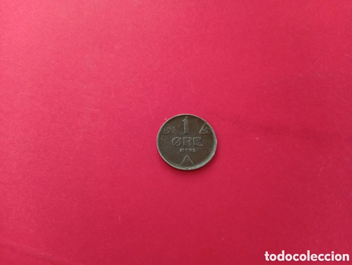 Monedas antiguas de Europa: 1 ore de Noruega 1943