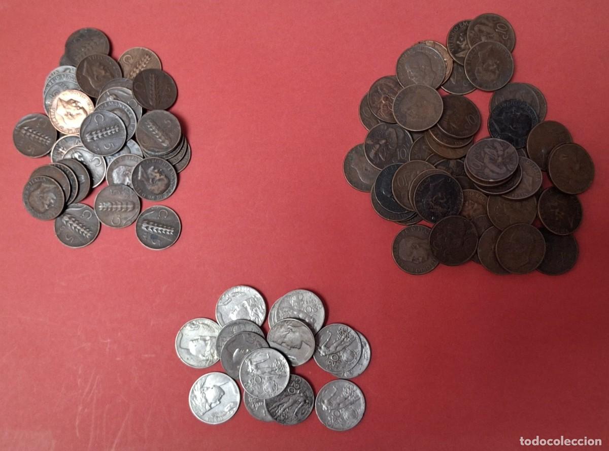 Monedas antiguas de Europa: LOTE 100 MONEDAS ITALIANAS IMPERIO 5,10 Y 20 CENTIMOS DIFERENTES A&Ntilde;OS.