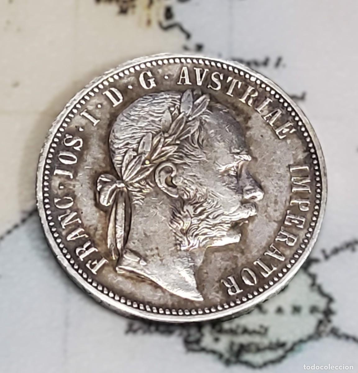 Monedas antiguas de Europa: 1 FLORIN DE PLATA DE AUSTRIA DEL A&Ntilde;O 1878.CASI SIN CIRCULAR
