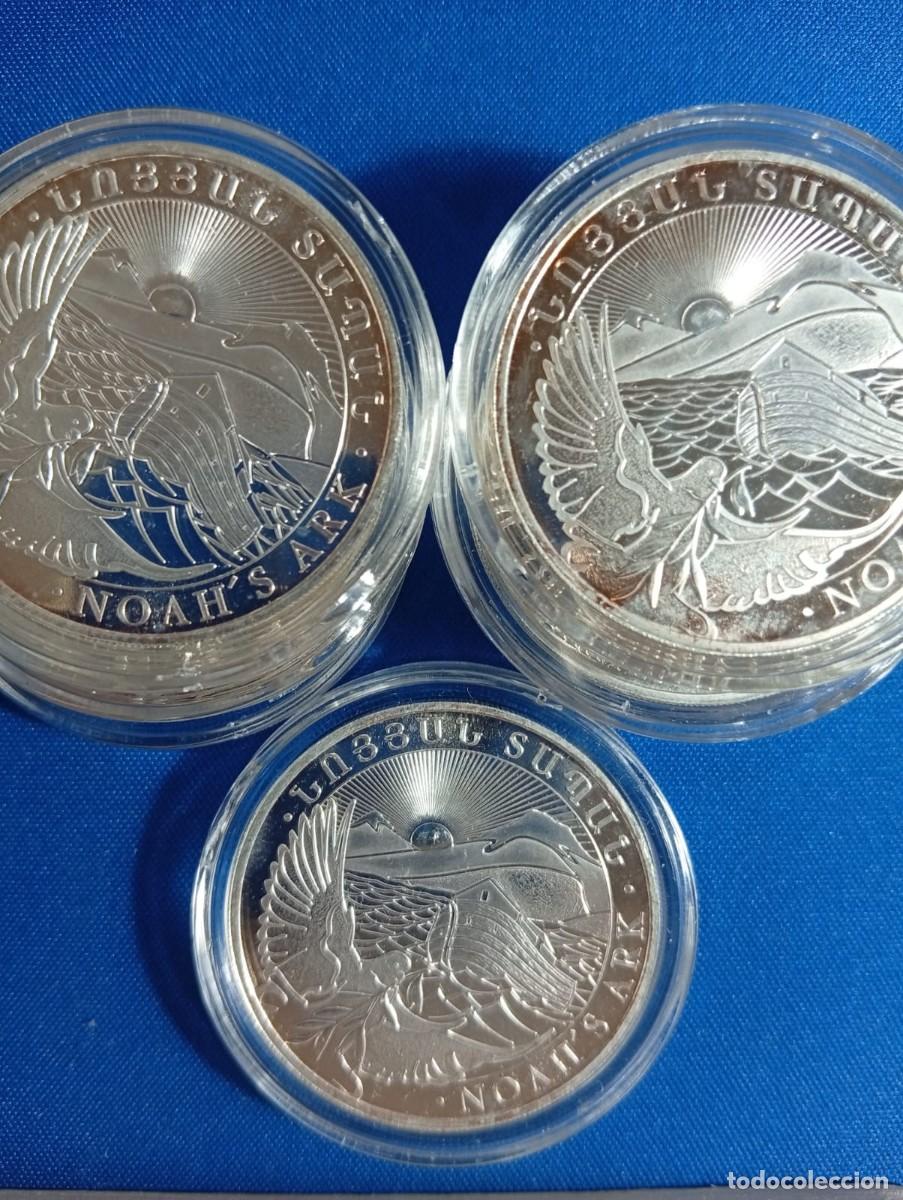 Monedas antiguas de Europa: Lote de 9 onzas de plata 999 Arca de No&eacute; 2012