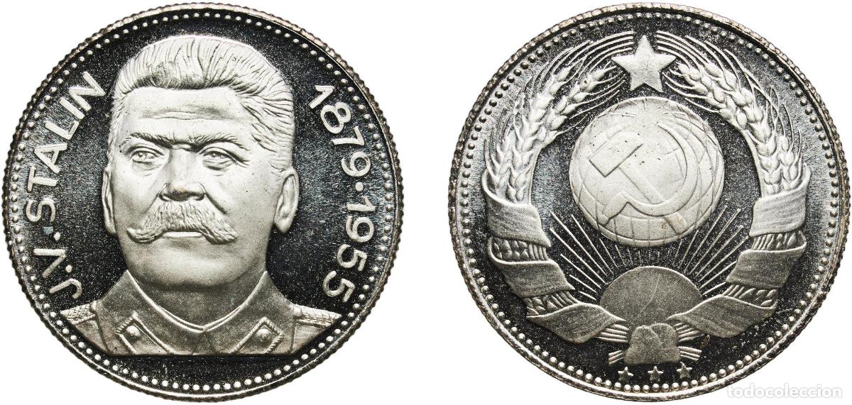 Monedas antiguas de Europa: Italy ND Medal - Joseph Stalin Silvered brass 14.17g UNC