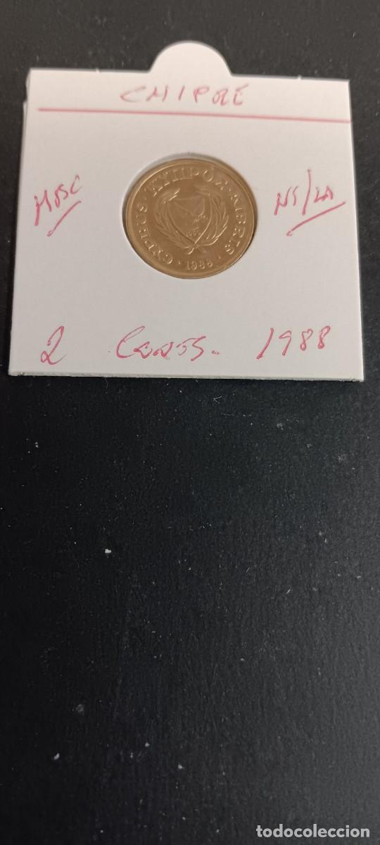 Monedas antiguas de Europa: CHIPRE 2 CENTIMOS 1988 MBC KM=54.2 (NIQUEL-LAT&Oacute;N)