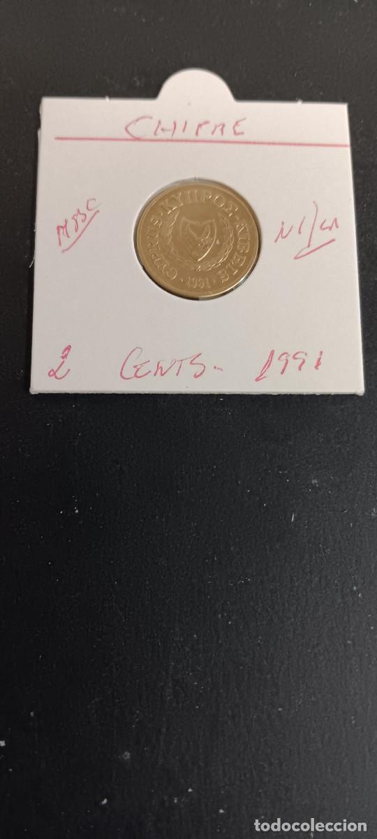 Monedas antiguas de Europa: CHIPRE 2 CENTIMOS 1991 MBC KM=54.3 (NIQUEL-LAT&Oacute;N)