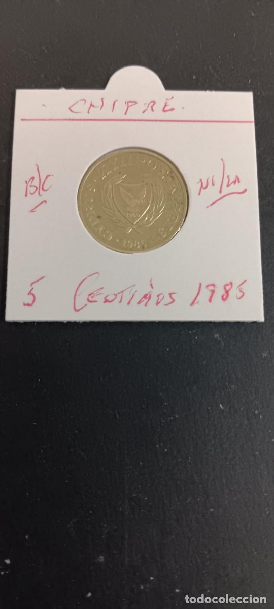 Monedas antiguas de Europa: CHIPRE 5 CENTIMOS 1985 BC KM=55.2 (NIQUEL-LAT&Oacute;N)