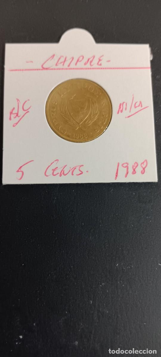 Monedas antiguas de Europa: CHIPRE 5 CENTIMOS 1988 BC KM=55.2 (NIQUEL-LAT&Oacute;N)