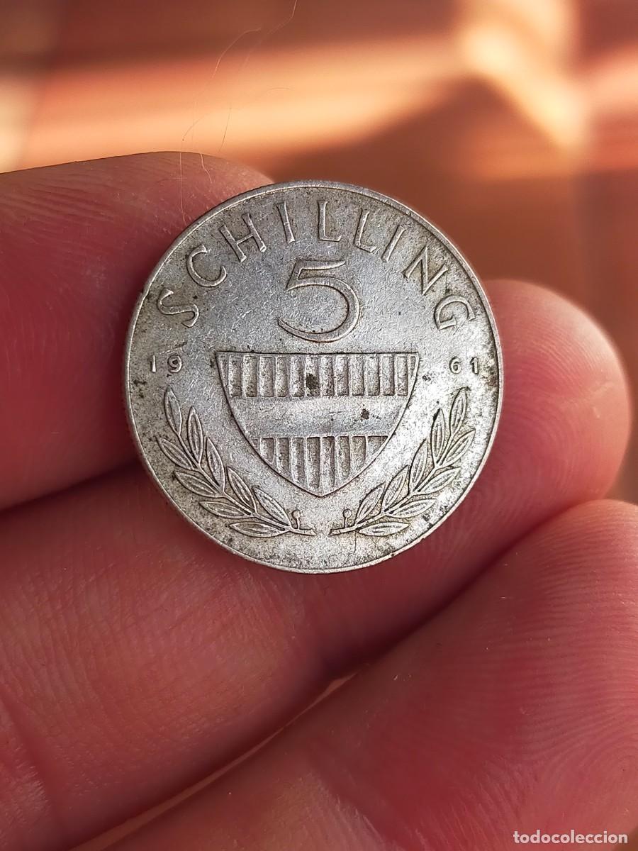 Monedas antiguas de Europa: MONEDA DE 5 CINCO CHELINES SCHILLING AUSTRIA 1961 BUENA CONSERVACION PLATA