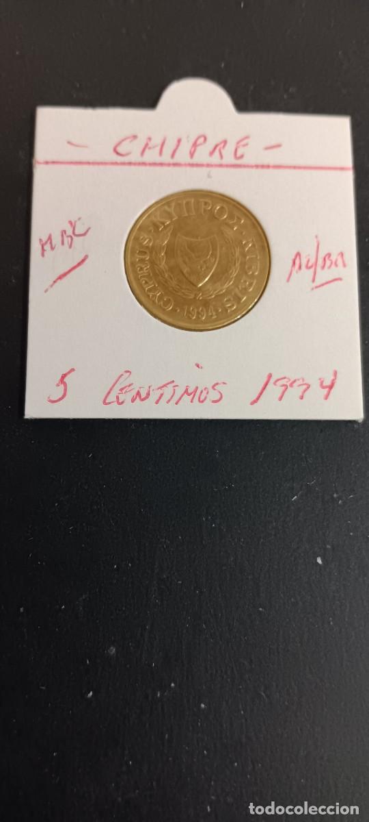 Monedas antiguas de Europa: CHIPRE 5 CENTIMOS 1994 MBC KM=55.3 (NIQUEL-LAT&Oacute;N)