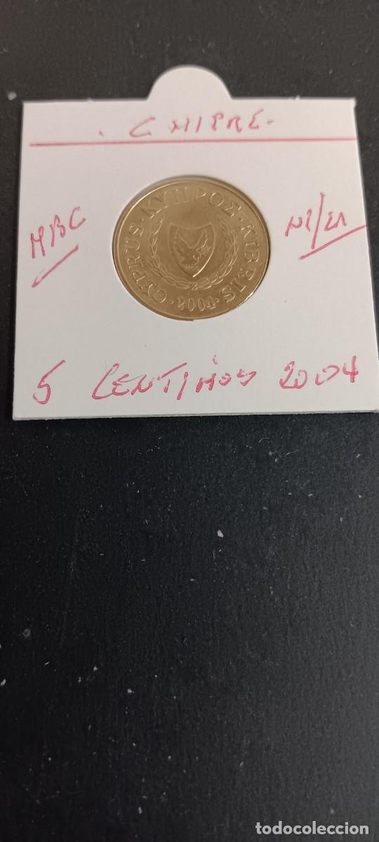 Monedas antiguas de Europa: CHIPRE 5 CENTIMOS 2004 MBC KM=55.3 (NIQUEL-LAT&Oacute;N)