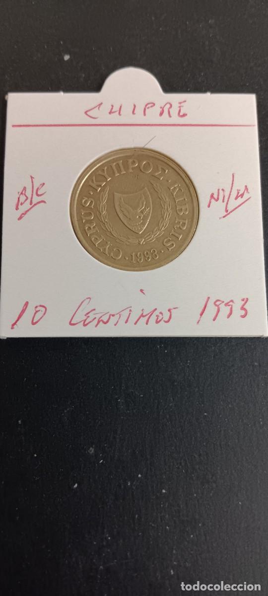 Monedas antiguas de Europa: CHIPRE 10 CENTIMOS 1993 BC KM=56.3 (NIQUEL-LAT&Oacute;N)