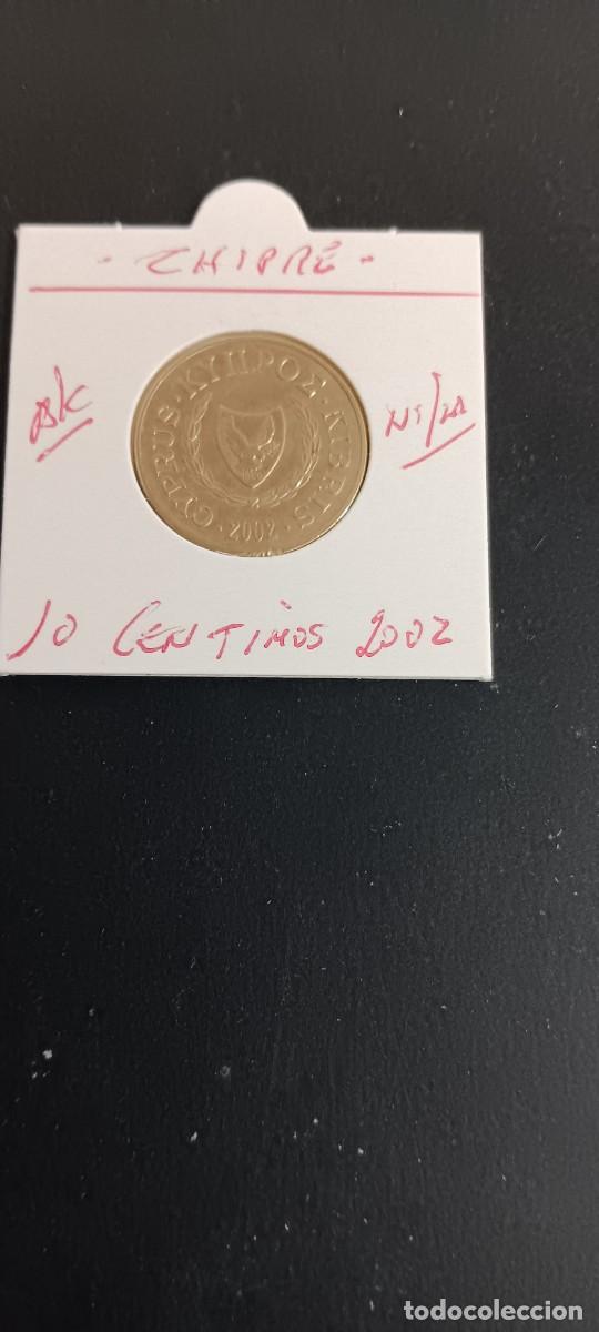 Monedas antiguas de Europa: CHIPRE 10 CENTIMOS 2002 BC KM=56.3 (NIQUEL-LAT&Oacute;N)