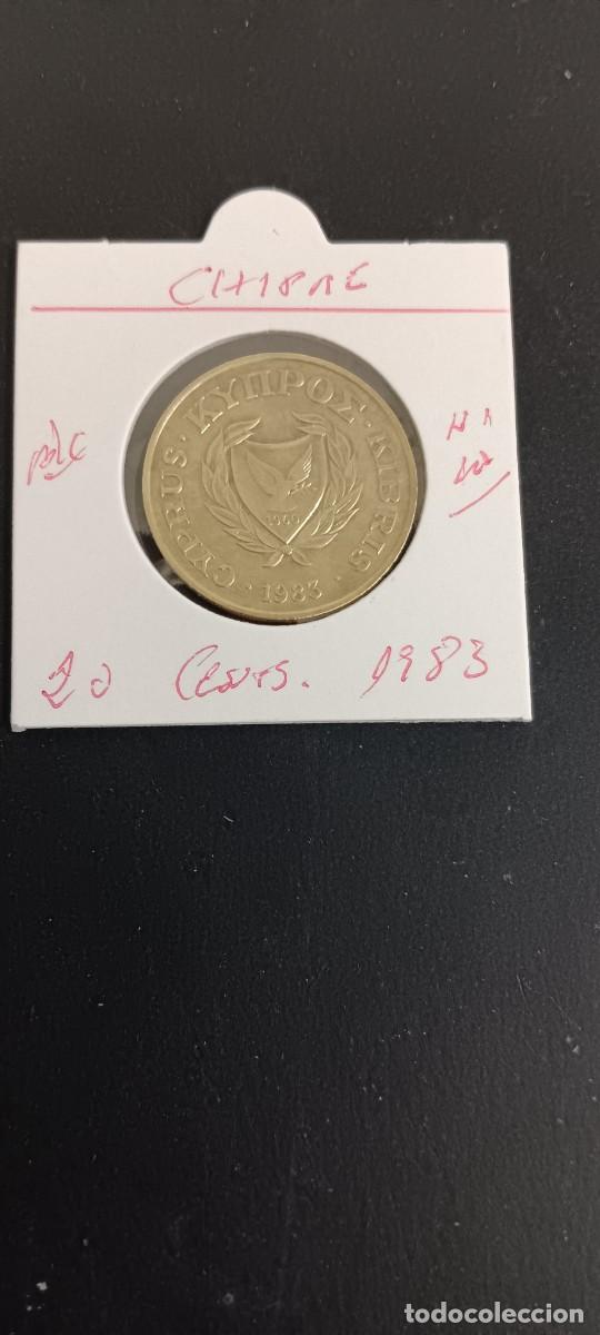 Monedas antiguas de Europa: CHIPRE 20 CENTIMOS 1983 MBC KM=57.1 (NIQUEL-LAT&Oacute;N)