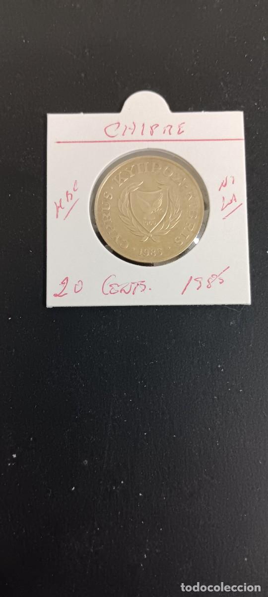 Monedas antiguas de Europa: CHIPRE 20 CENTIMOS 1985 MBC KM=57.2 (NIQUEL-LAT&Oacute;N)