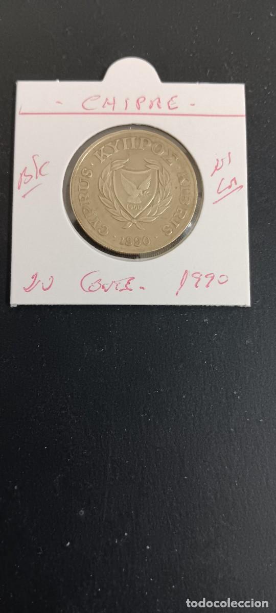 Monedas antiguas de Europa: CHIPRE 20 CENTIMOS 1990 BC KM=57.2 (NIQUEL-LAT&Oacute;N)