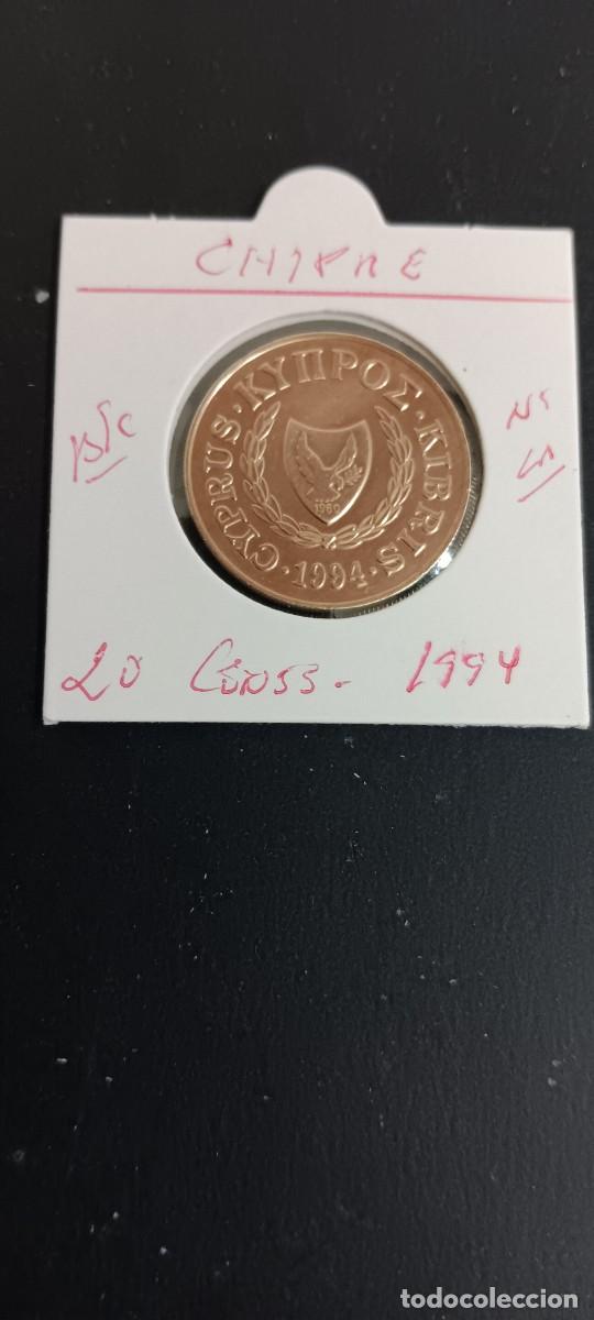 Monnaies anciennes de Europe: CHIPRE 20 CENTIMOS 1994 BC KM=57.3 (NIQUEL-LAT&Oacute;N)