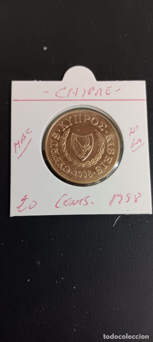 Monnaies anciennes de Europe: CHIPRE 20 CENTIMOS 1998 MBC KM=57.3 (NIQUEL-LAT&Oacute;N)