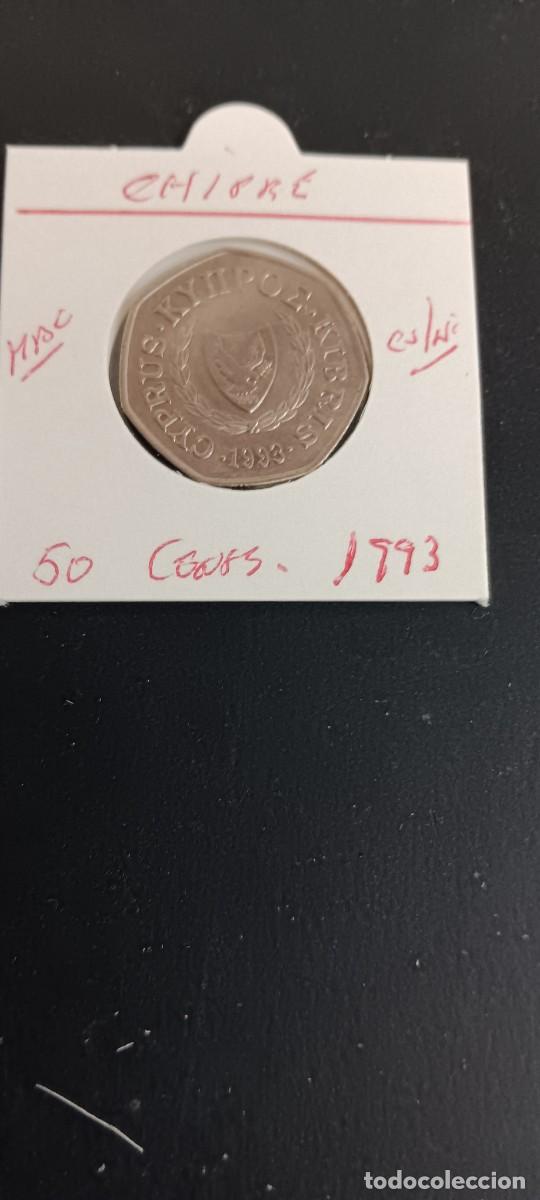 Monedas antiguas de Europa: CHIPRE 50 CENTIMOS 1993 MBC KM=66 (CUPRONIQUEL)