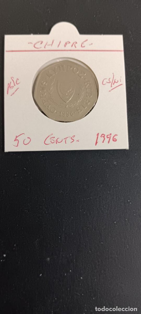 Monedas antiguas de Europa: CHIPRE 50 CENTIMOS 1996 BC KM=66 (CUPRONIQUEL)