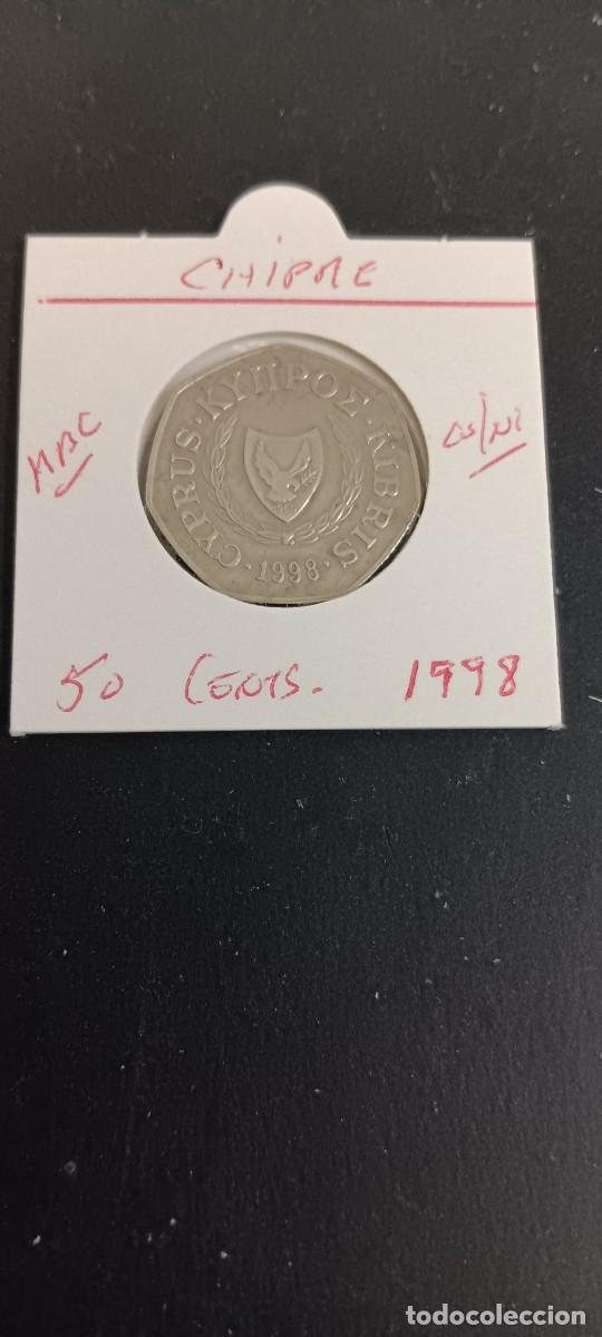 Monedas antiguas de Europa: CHIPRE 50 CENTIMOS 1998 MBC KM=66 (CUPRONIQUEL)