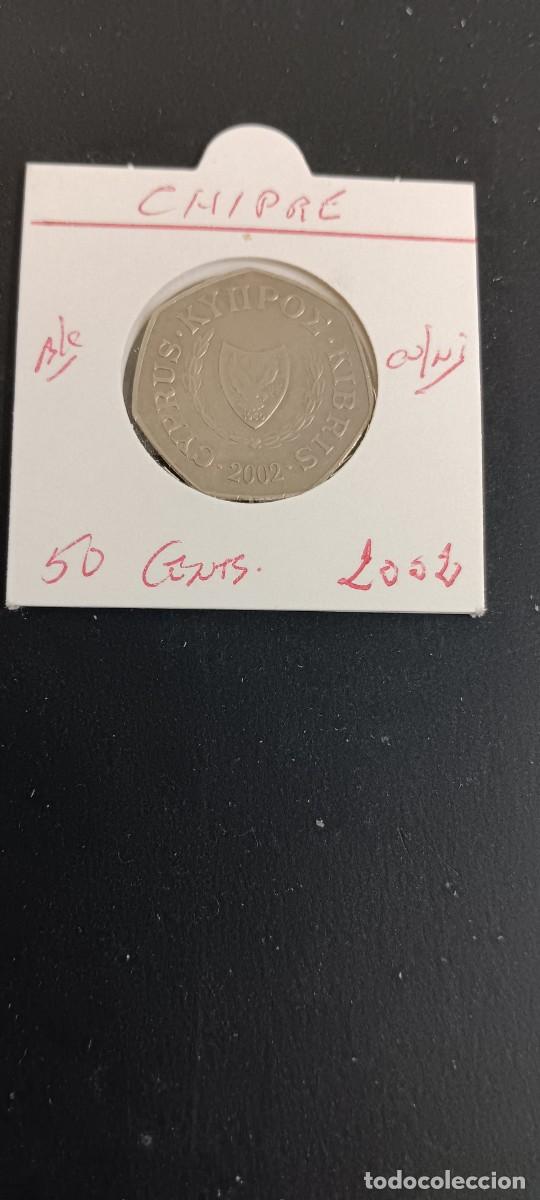 Monedas antiguas de Europa: CHIPRE 50 CENTIMOS 2002 BC KM=66 (CUPRONIQUEL)