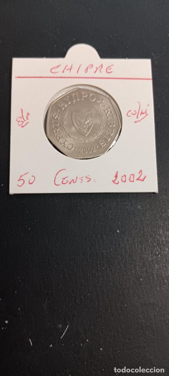 Monedas antiguas de Europa: CHIPRE 50 CENTIMOS 2002 S/C KM=66 (CUPRONIQUEL)