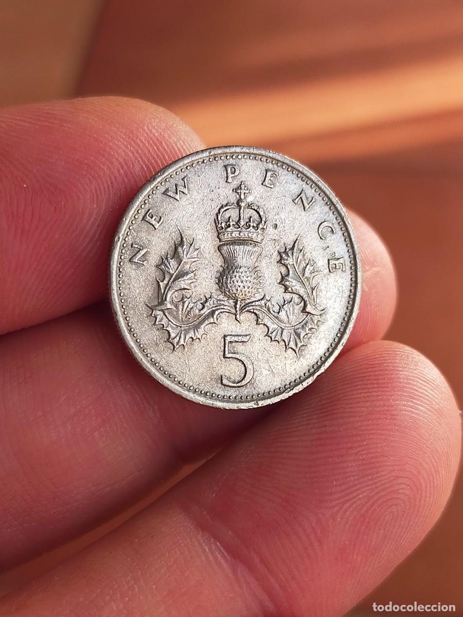 Monedas antiguas de Europa: MONEDA DE 5 CINCO PENIQUES PENCE REINO UNIDO INGLATERRA GRAN BRETA&Ntilde;A 1969 BUENA CONSERVACION