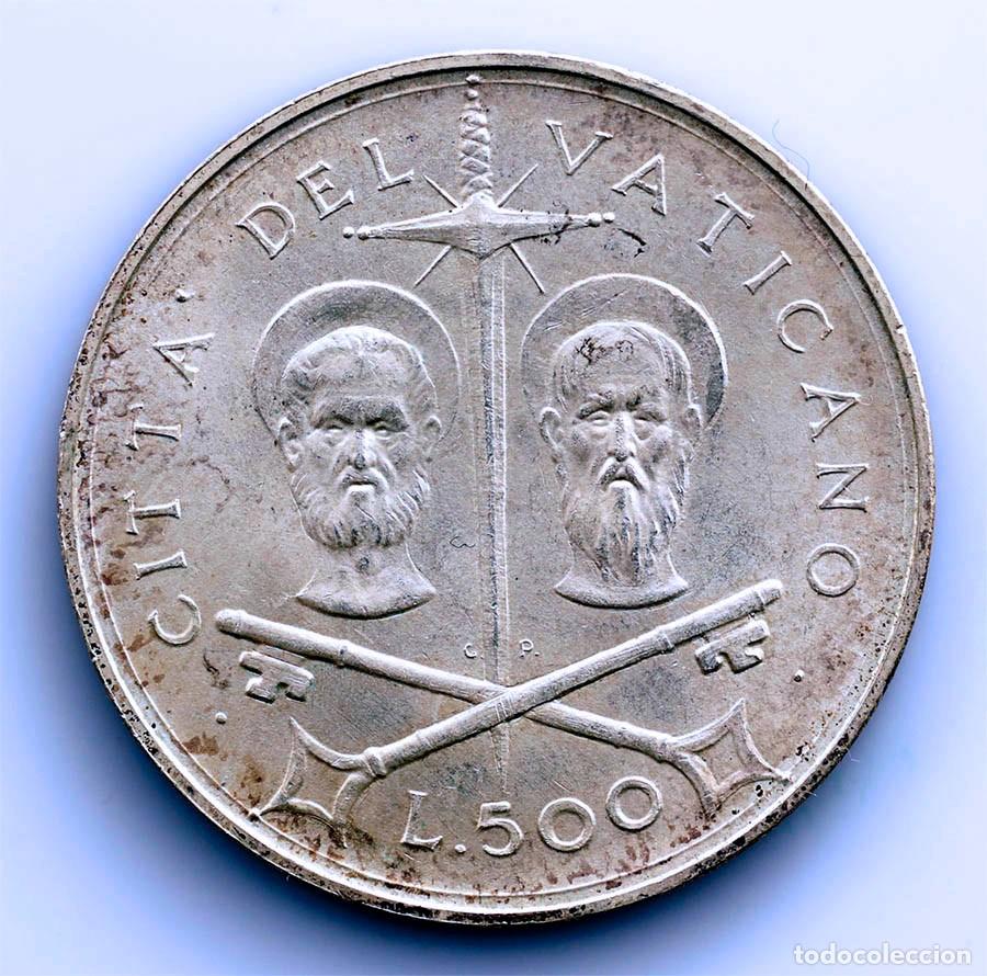 Monedas antiguas de Europa: SC. Vaticano. Pablo VI. 500 Liras 1967 Roma. SC/UNC. Plata 11 g.