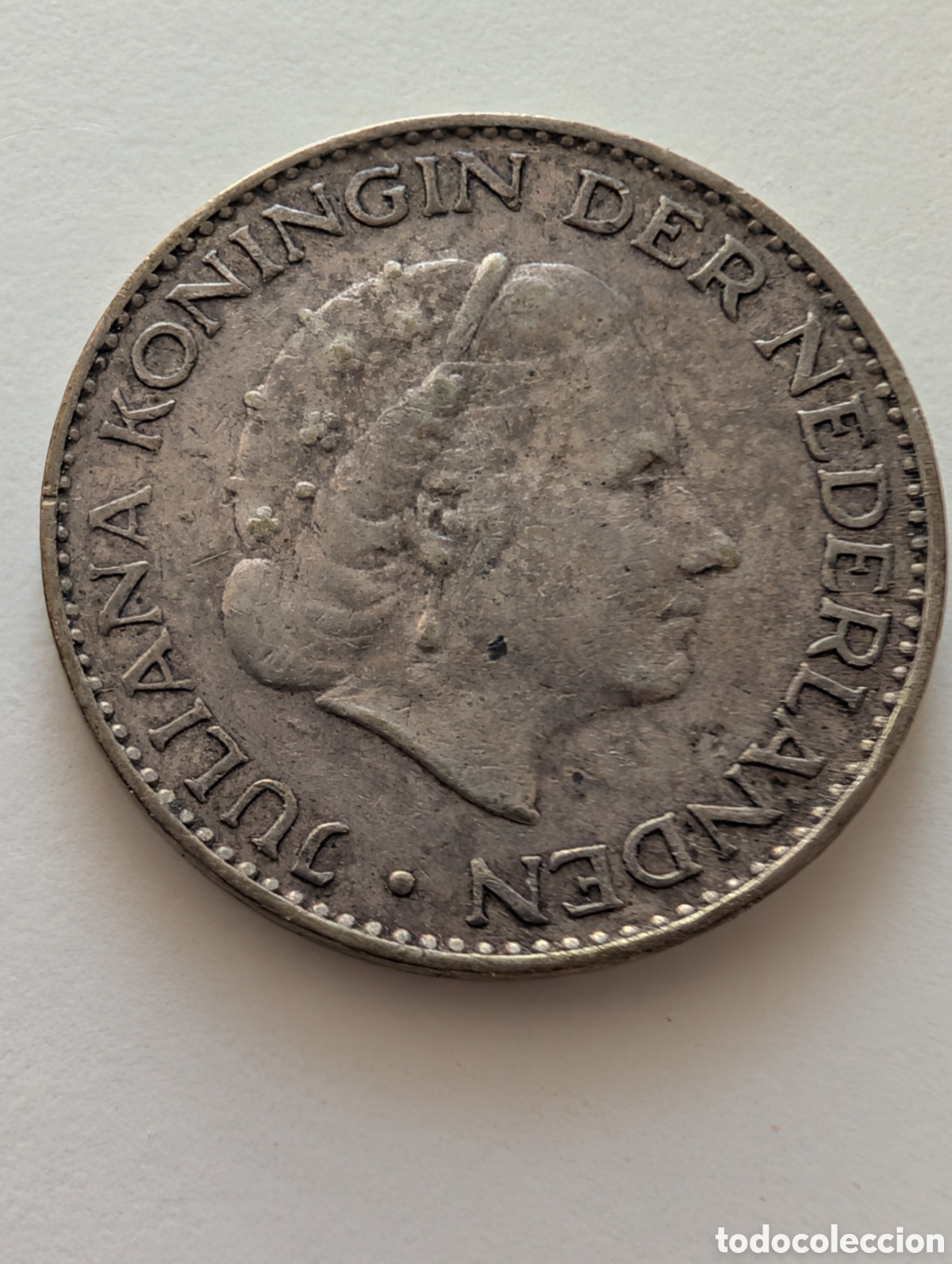 Monedas antiguas de Europa: Moneda Plata 1 Gulden Pa&iacute;ses Bajos 1958 (Reina Juliana)