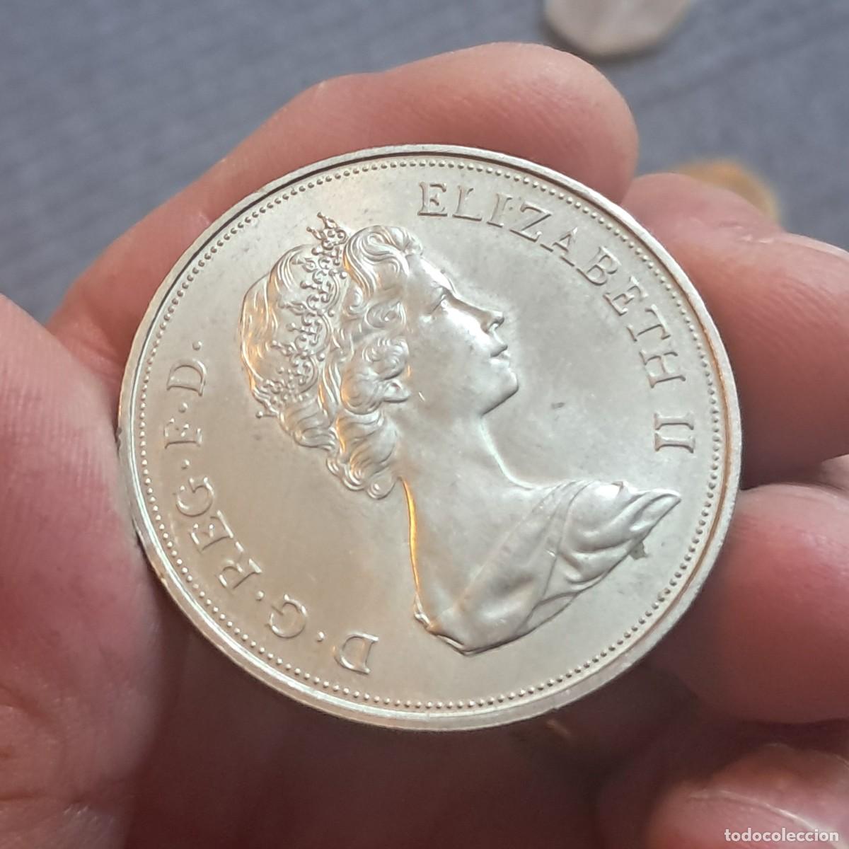 Monedas antiguas de Europa: MONEDA REINO UNIDO 25 NUEVOS PENIQUES NEW PENCE 1972 - Elizabeth II (Bodas plata boda real) F.