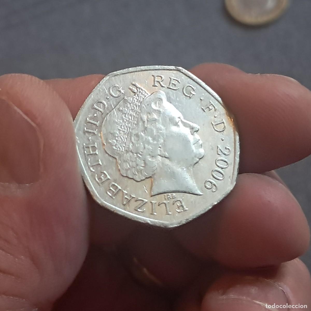 Monedas antiguas de Europa: MONEDA REINO UNIDO 50 NUEVOS PENIQUES NEW PENCE 2006 - Elizabeth II VF, KM# 1058.
