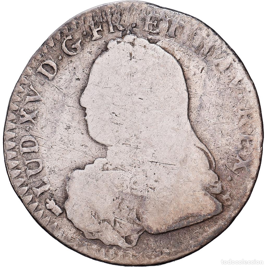 Monedas antiguas de Europa: [#1545016] Francia, Louis XV, 1/10 &Eacute;cu aux branches d'olivier, 1729, Besan&ccedil;on, Plata, BC