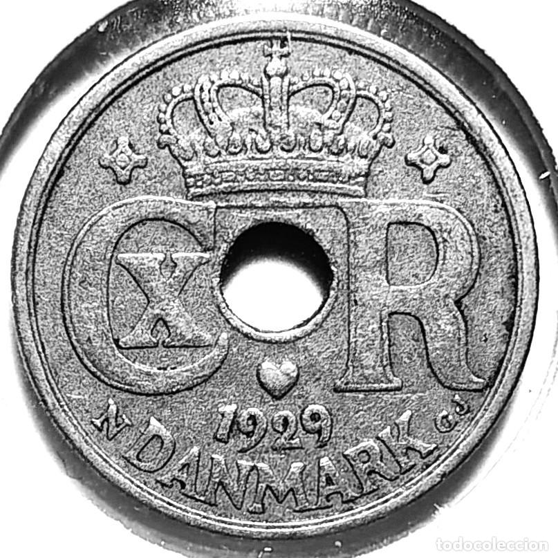 Monete antiche di Europa: DINAMARCA (1912-1947) - 10 ORE 1929 - REY CRISTIAN X - A - 3 GR. COBRE-NICKEL - DIAM 15 mm -KM#822.2