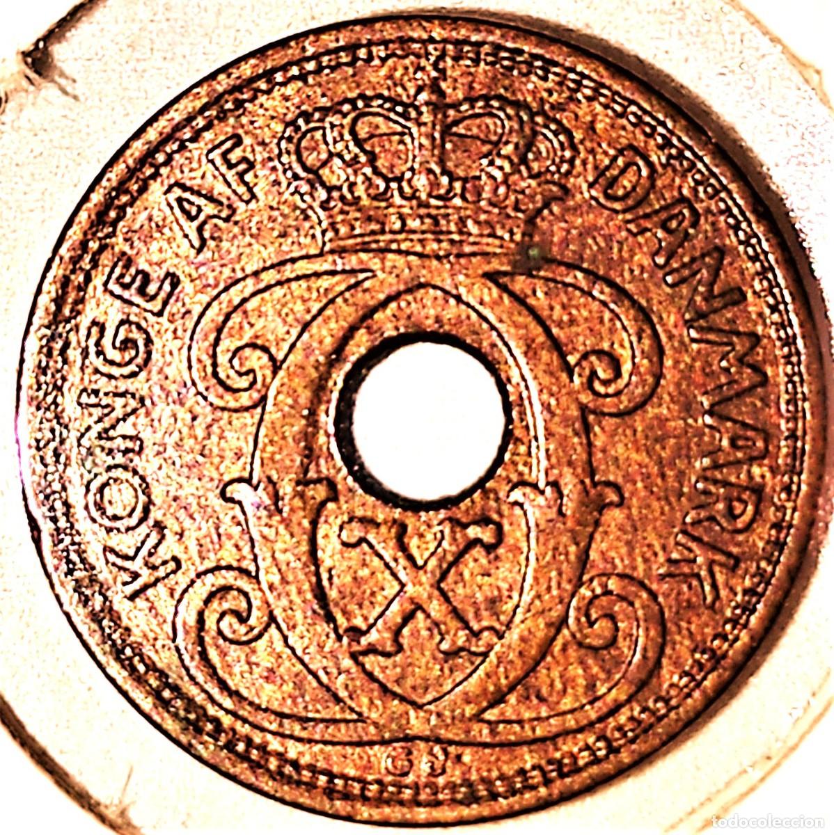 Moedas antigas da Europa: DINAMARCA (1912-1947) - 1 ORE 1936 - REY CRISTIAN X - A - 1,90 GR. BRONCE - DIAMET 15 mm - KM#826.2