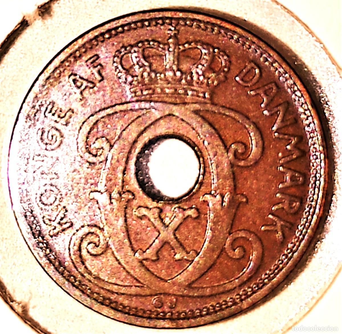 Moedas antigas da Europa: DINAMARCA (1912-1947) - 1 ORE 1937 - REY CRISTIAN X - A - 1,90 GR. BRONCE - DIAMET 15 mm - KM#826.2
