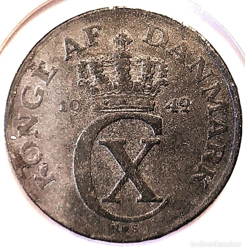 Monedas antiguas de Europa: DINAMARCA (1912-1947) - 2 ORE 1942 - REY CRISTIAN X - A - 3,20 GR. ZINC - DIAMETRO 21 mm - KM#833a