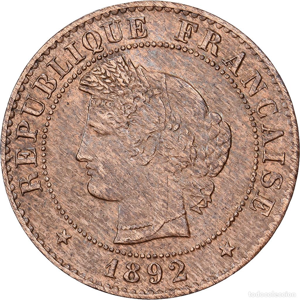 Monedas antiguas de Europa: [#1545245] Francia, 1 Centime, C&eacute;r&egrave;s, 1892, MDP, Bronce, MBC, Gadoury:88