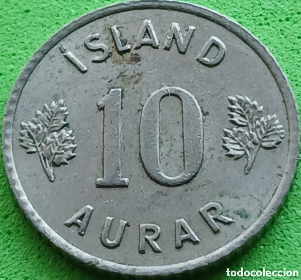 Monedas antiguas de Europa: Islandia 10 aurar 1958 km#10