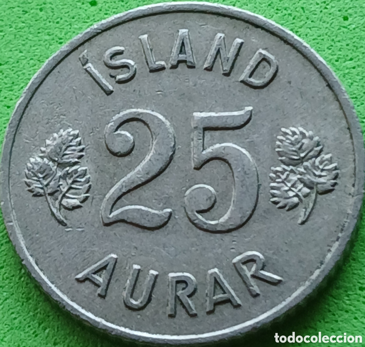 Monedas antiguas de Europa: Islandia 25 aurar 1966 km#11